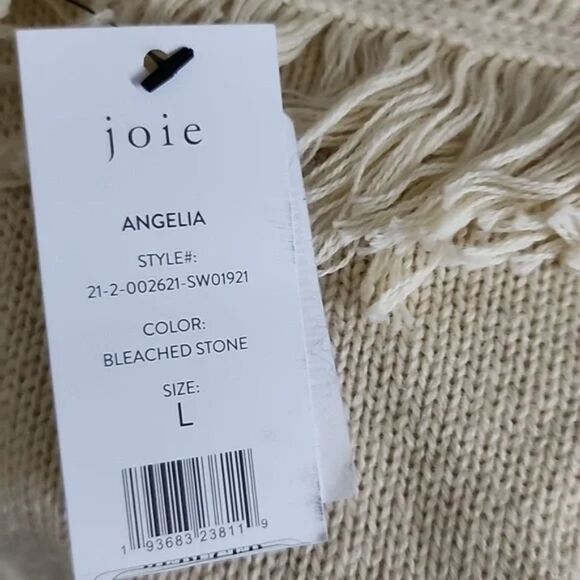 Joie Angelia Fringe Cotton Cashmere Sweater Large NWT - Picture 11 of 11